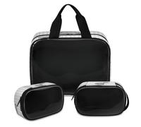 Cute Seal Polka Dot Makeup Bag for Women Men, Translucent Cosmetic Bag Wash Pouch Shower Bag 3 Pcs Travel Toiletry Toiletries Cosmetic Organizer