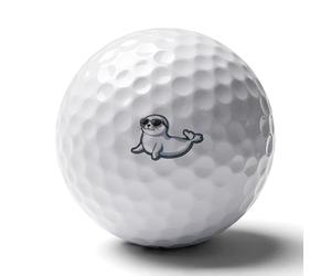 Cute Seal Wearing Glasses Professional Standard Golf Balls Double-sided Printing Performance Ball Gift for Boyfriend Husband Father
