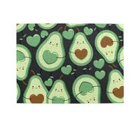 Cute Seamless Pattern Avocado Heart,500 Pieces Puzzles for Adults-Wooden Jigsaw Puzzle for Adults Elderly