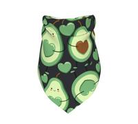 Cute Seamless Pattern Avocado Heart,Bib Scarf Triangle Hood Adjustable Pet Scarf Washable Hood Suitable for Small, Medium and Large Dogs and Cats