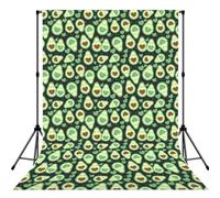 Cute Seamless Pattern Avocado Heart, Photography Backdrop Photo Props 5x7FT Photo Background for Party Home Decoration
