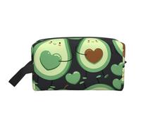 Cute Seamless Pattern Avocado HeartMakeup Trave Bag for Women,Cosmetic Large Capacity Organizer