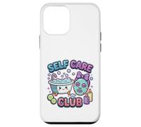 Cute Self Care Club Kawaii Spa Day Bubble Bath Face Mask Case for iPhone 12 mini