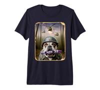 Cute Selfie Powered By Crayons Jarhead Dog MRE Eater Dustoff Premium T-Shirt