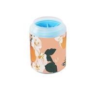 Cute Serviceberry Fruit Peach Portable Dog Foot Washer Silicone Brush Soft Feet Cleaning Kit for Small Medium Large Breed Dogs, Cats
