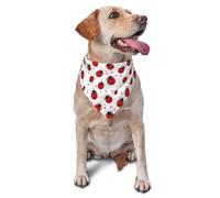 Cute Seven-Spotted Ladybug Printed Graphic Pet Triangle Scarf For Dogs & Cats, Adjustable Cute Pet Bandana For & Photo Shoots