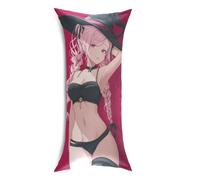 Cute Sexy Witch Anime Decorative Satin Pillows Cases King Size 100 Cotton Body Pillow case fundas Queen 20x40 inches