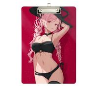 Cute Sexy Witch Anime Dental clipboard Transparent for 5th Grade Classroom Essentials for Teachers Size 9 x 12 Silver