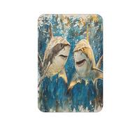Cute Shark Animal,Ocean Rectangle Full Print Fridge Magnet For Refrigerator, Whiteboard, Locker, Office And Car Decor