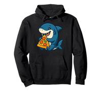 Cute Shark Eating Pepperoni Pizza Slice Pullover Hoodie