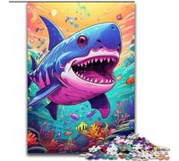 Cute Shark Jigsaws 1000 Pieces for Adults cardboard Jigsaw Puzzles for Teenagers & Teens, Ideal Birthday 26x38cm