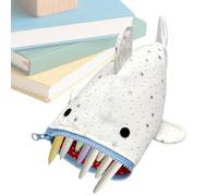 Cute Shark Pencil Case Cute Shark Pencil Case with Lots of Space & Fun | Pen organizer case for sundries, stationery, erasers, rulers, primary school students, makeup, travel, office and