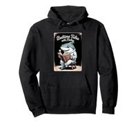 Cute Shark reading a Book Bedtime Tales with Finley Kids Pullover Hoodie