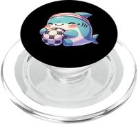 Cute Shark Soccer Player Kawaii Football Athlete PopSockets PopGrip for MagSafe