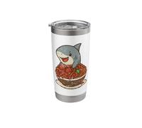 Cute Shark Spaghetti Pasta Lover Stainless Steel Insulated Tumbler