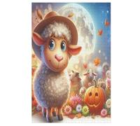 Cute Sheep 1000 Pieces Jigsaw Puzzles For Adults Suitable For Children 12 And Up Wooden Puzzle 78×53cm