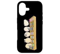 Cute sheep checking out book in Library Case for iPhone 17