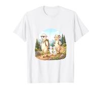 Cute Sheep Family Hiking Mountain Adventure T-Shirt