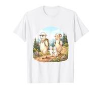 Cute Sheep Family Hiking Mountain Adventure Value Graphic T-Shirt
