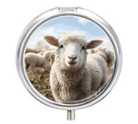 Cute Sheep Lamb Pill Case Pill Box with 3 Compartments