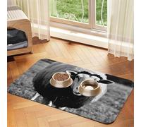 Cute Sheep Lamb print Cats Pet Bowl Placemat Pet Feeding Mats for Dogs, Non-Slip PU Leather Tablecloth for Pets