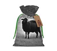 Cute Sheep Lamb Print Reusable Gift Bags,Drawstring Gift Bags For Jewelry And Gifts,For Festive Occasions
