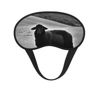 Cute Sheep Lamb Print Sleep Mask, Eye Sleeping Mask for Women and Men for Total Darkness, Reduces Puffy Eye Mask
