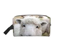 Cute Sheep Lamb Print Travel Toiletry Bags Hanging Makeup Bag Large Capacity Versatile Organizer for Women Men