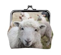 Cute Sheep Lamb Printing Lightweight Minimalist Wallet, Compact Coin Pouch for Gym Visits and Errands