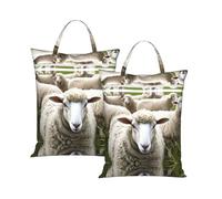 Cute Sheep Lamb Travel Laundry Bag with All-Over Print,Water-Resistant Twill Fabric,Smooth Zipper, Top Carry Handle,Hanging Loop,Large 58x46cm