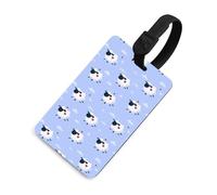 Cute Sheep Printed Luggage Tag Identifiers Travel Bag Tags with Name ID Label for Suitcase Backpack