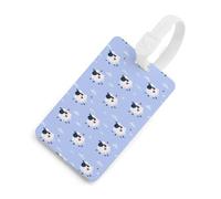 Cute Sheep Printed Luggage Tag Identifiers Travel Bag Tags with Name ID Label for Suitcase Backpack