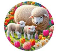 Cute Sheep Puzzles 1000 Pieces for Adults And Kids Lamb Pattern Classic Educational Games Impossible Puzzle Toys Relaxing Decor Gift Beautiful Decoration 1000pcs (67.5x67.5cm)