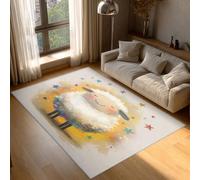 Cute Sheep Rug - Kids Girls Kawaii Area Rugs for Living Room Bedroom, Washable Non Slip Low Pile Carpet 100 x 150 cm, Patterned Rug & Home Decor QAZ56
