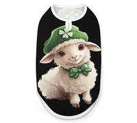 Cute Sheep Shamrock Irish Cute Cute Pet Supplies Soft Dog Sweaters Printing for Dogs Puppy Cats M