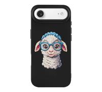 Cute Sheep With Glasses Print Phone Case TPU Anti-fingerprint Protective Cover Compatible with iPhone 17/17 Air/17 Pro/17 Pro Max