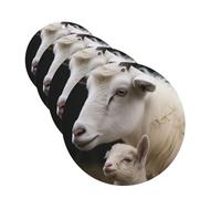 cute sheep with mother Car Air Fresheners Cards 4 Pcs Hanging Fragrance Scented Cards Long-Lasting Car Aromatherapy Tablets for Wardrobe Bathroom Car Interior Mirror Pendant Gifts