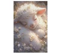 Cute Sheep Wooden Jigsaw Puzzles for Adults 1000 Pieces Jigsaw Puzzle For Kids Age 12 Educational Game Toys （78×53cm）