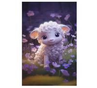 Cute Sheep Wooden Jigsaw Puzzles for Adults 1000 Pieces Jigsaw Puzzle For Kids Age 12 Educational Game Toys （78×53cm）