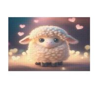 Cute Sheep Wooden Jigsaw Puzzles for Adults 1000 Pieces Jigsaw Puzzle For Kids Age 12 Educational Game Toys （75×50cm）