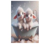 Cute Sheep Wooden Jigsaw Puzzles for Adults 1000 Pieces Jigsaw Puzzle For Kids Age 12 Educational Game Toys （78×53cm）