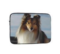 Cute Shetland Dog Laptop Case 17 inch, Shockproof Protective Computer Sleeve Cover Water Resistant Laptop Bag Carrying Tablet Cover Briefcase Handbags Gifts for Men Women