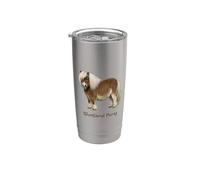 Cute Shetland Pony Design Sweet Sheltie Equestrian Stainless Steel Insulated Tumbler