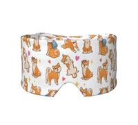 Cute Shiba Inu and Funny Dog Pattern, Full Eye Covers Light Blocking Eye Mask Sleep Eye and Ear Muffs