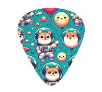 Cute-Shiba-Inu-Astronauts 12 Pack Guitar Picks With 3 Thicknesses And Storage Box, Abs Plectrums For Electric Bass Guitar Players