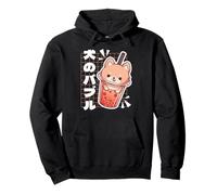 Cute Shiba Inu Bubble Tea Kawaii Japanese Pullover Hoodie