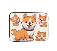 Cute Shiba Inu Dog Laptop Case 10 inch Shockproof Protective Notebook Case Water Resistant Laptop Bags Carrying Computer Bag Portable Business Briefcase for Men Women