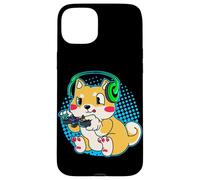 Cute Shiba Inu Dog Video Gamer Gaming Case for iPhone 15 Plus
