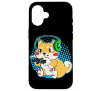 Cute Shiba Inu Dog Video Gamer Gaming Case for iPhone 16