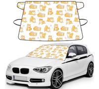Cute Shiba Inu Dogs Pattern, Car Windshield Cover, Protective Windscreen Cover - Snow Ice Sun UV Dust Water Resistant - Fit for Most Cars